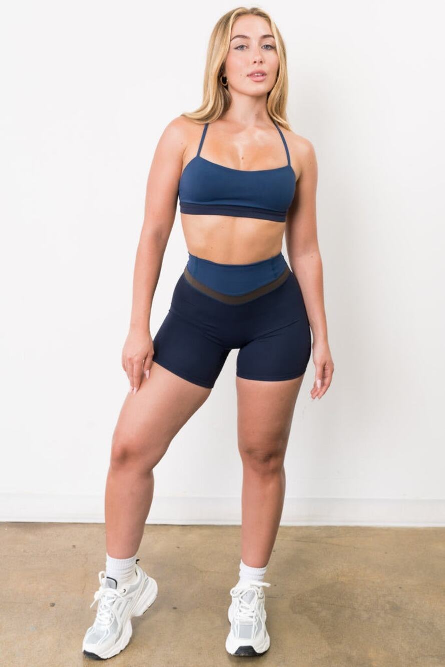 Vitality Pulse Hue High Rise Volley Short - Cavernous Blue Womens Size 3XL *EUC